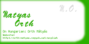 matyas orth business card